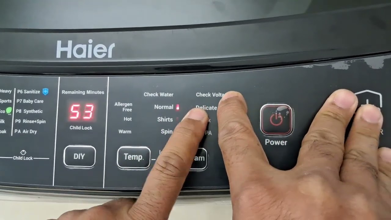 Haier Heater Model Top Load Washing Machine Demo H826 Series - YouTube