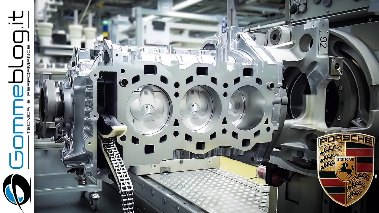 Porsche ENGINE - Car Factory Production Assembly Line