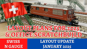 Gelternau - Swiss N Gauge Model Railway Layout Update January 2025 - Office Scratch Build Project