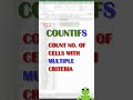 countif and countits function in excel