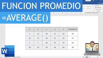 Como calcular el valor promedio en Word con la función Promedio.