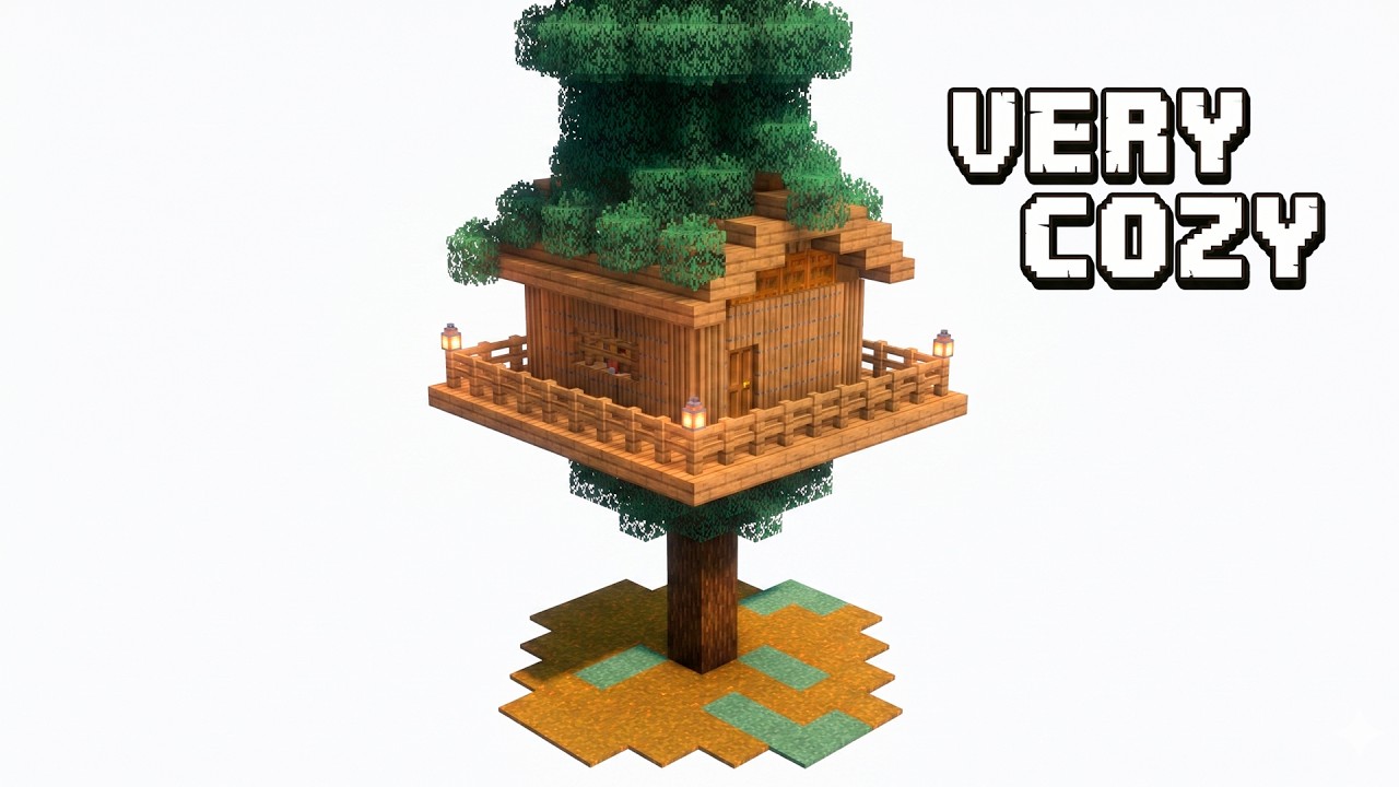 Minecraft Treehouse Tutorial Youtube EASY Starter Minecraft Treehouse Tutorial - YouTube