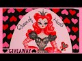 Queen of hearts  glitter art print giveaway