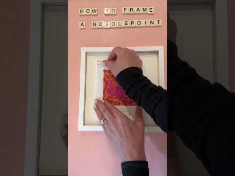 Needlepoint canvas framing