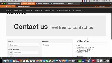 Build an online shop with Codeigniter - part 84: contact us form
