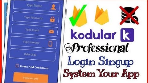 How to create user Login/Signup Screen for Android App in appybuilder,thunkable,kodular,makeriod