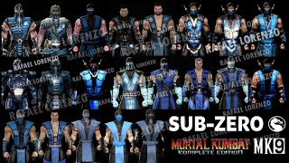 Mortal Kombat ALL SUBZERO MK Costume Skin Klassic Cyber Ninja PC Mod MK9 Komplete Edition MKKE HD