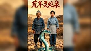 【全網熱劇】《荒年灵蛇泉》大旱荒年，李家坳水源枯竭，李阿婆在山涧救下受伤怀孕的灵蛇青灵！#AI短剧  #嘎嘎乐 #甜宠 #《》