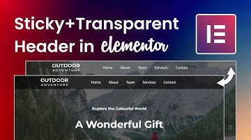 How to make a Transparent Sticky Header in WordPress with Elementor FREE
