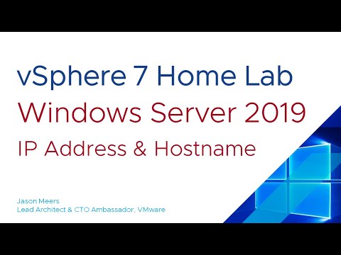 Windows Server 2019 change IP Address and hostname  (VMware vSphere ESXi 7) Jason Meers