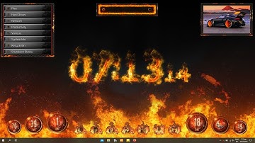 BURNING FLAME THEME XWIdget - Rainwallpaper Desktop customisation