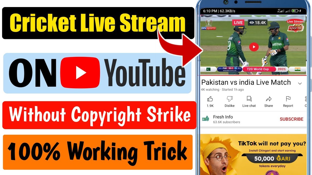 live cricket match today online youtube