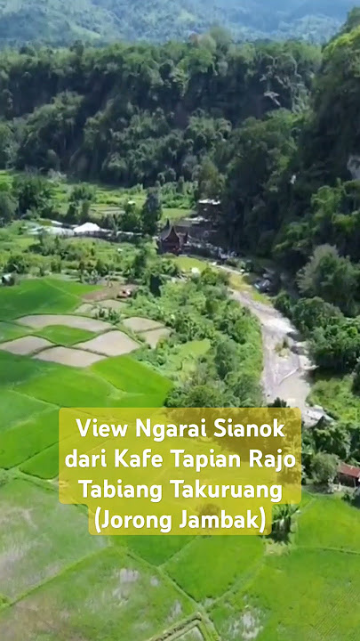 View Ngarai Sianok dari Kafe Tapian RajoTabiang Takuruang (Jorong Jambak) Bukittinggi #drone #fyp