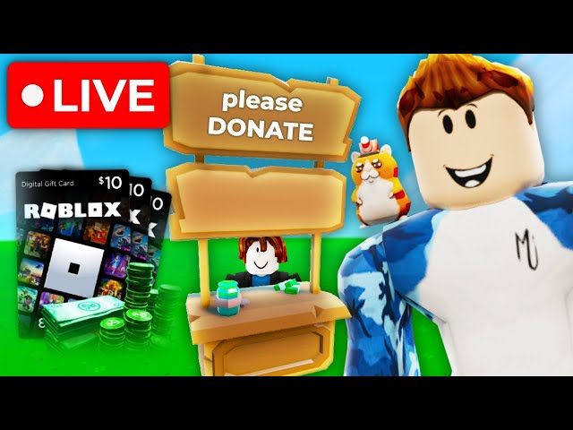 LIVE - Playing Pls Donate (FREE ROBUX)