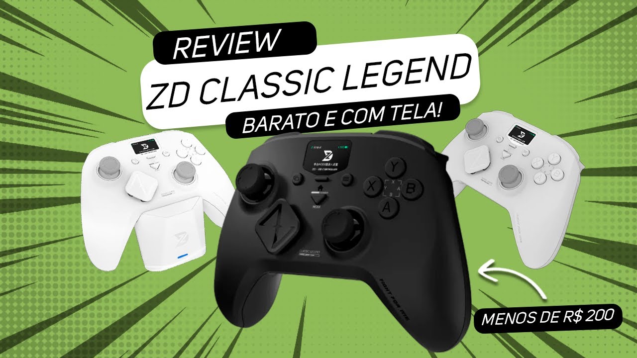 CONTROLE COM TELA E BARATO! ZD Classic Legend - REVIEW/VALE A PENA?