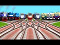 Train Simulator Classic ‼️9 Trains Crossing By Bumpy Railroad Tracks // indian railways 