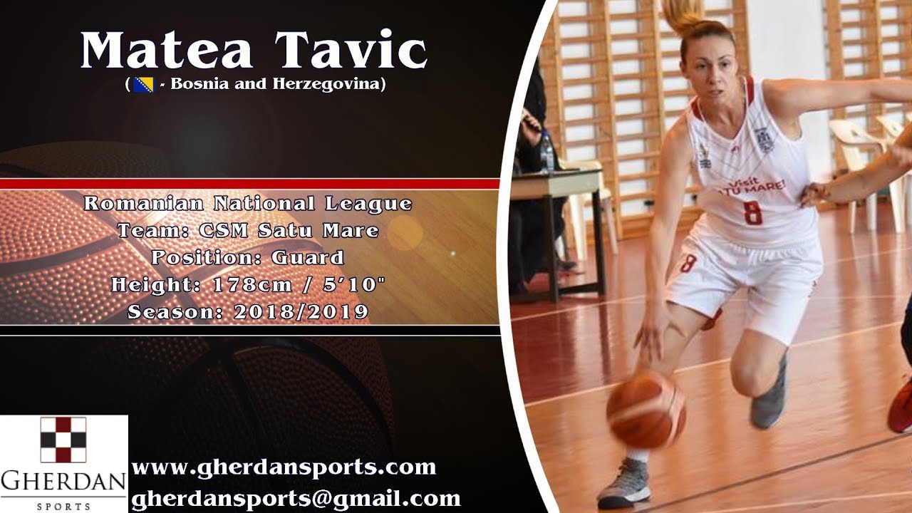 Maillot De Basketball Bosnie #24 Matea Tavic - Taille L - Occasion - Jersey De Collection