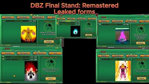 DBZ Final Stand: Remastered I Covering Leaked Forms (OG data)