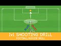 1v1 shooting drill  footballsoccer
