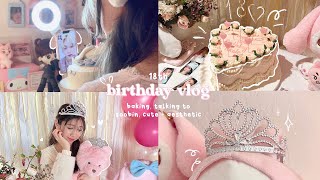 BIRTHDAY VLOG 🎂🐰 baking, txt soobin fancall, turning 18, cute + aesthetic