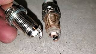 2006 Acura MDX Comparing 100,000 Miles Old OEM Denso Spark Plugs Versus Brand New Spark Plugs