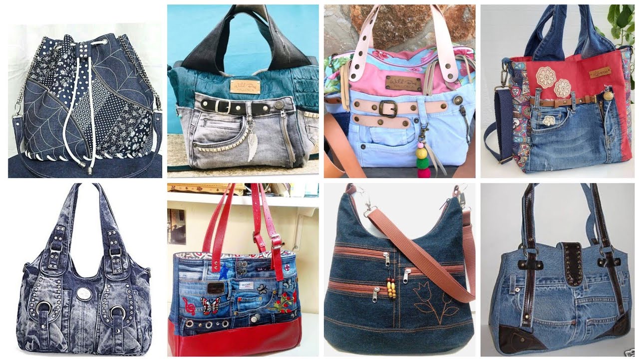 Denim jeans bags purse ideas for womens 