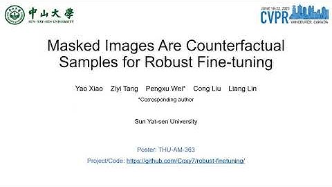 [CVPR 2023] Masked Images Are Counterfactual Samples for Robust Fine-tuning