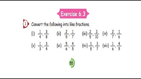 5th standard 3rd term maths exercise 6.3 | unit 6 fractions