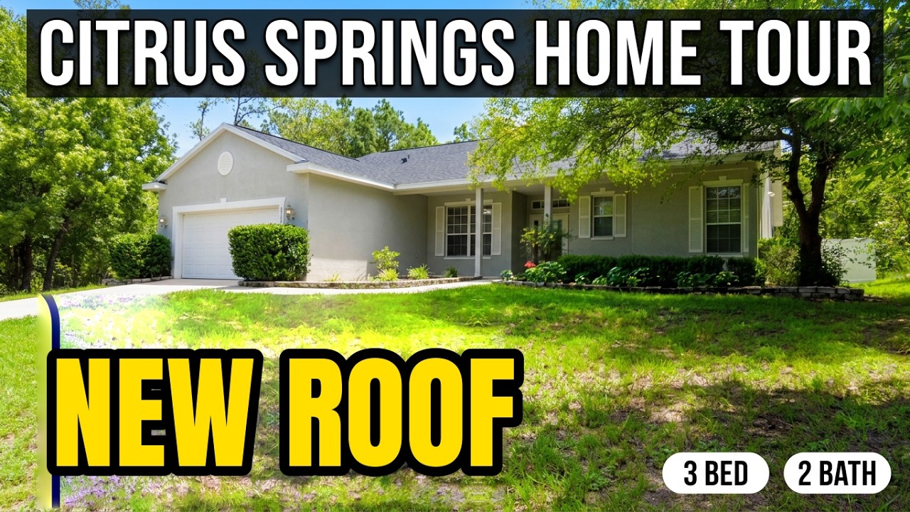 Cinematic tour: Citrus Springs Florida Home For Sale- New Roof- Fenced Yard- MLS#856088