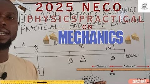 Q1 NECO Physics Practical 2025 | Balancing Masses on Metre Rule (Knife Edge Setup)