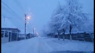 VIDEO FOTO Prima zi de iarnă autentică la Sibiu. Se circulă greu prin oraș 9 video