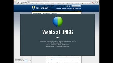 WebEx at UNCG: Getting Started