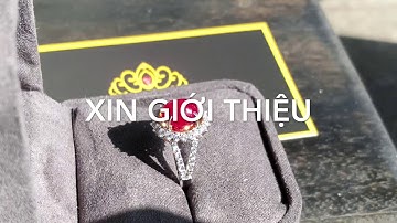 Đỏ rừng rực như hòn than | nhẫn nữ ruby lục yên đỏ rực 3,4 ct | IRUBY