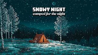 Snowy Tent Camping Pixel Art Ambience ❄️ Cozy Winter Live Wallpaper for Sleep (2 Hours) screenshot 2