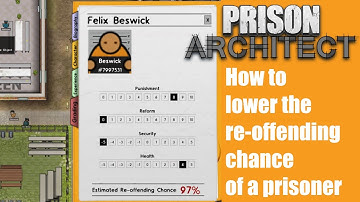 How to lower the re-offending chance of a prisoner - Prison architect #39
