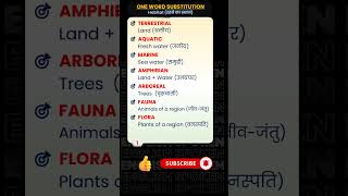 Habitat Vocabulary 🔥 | Terrestrial to Flora | One Word Substitution | SSC Biology + English | 08