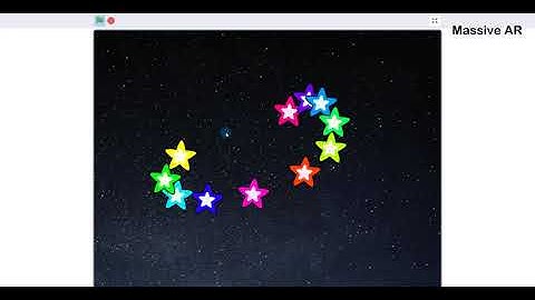 Rainbow Star Effect In Scratch | Massive AR