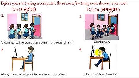 Class 2 computer Science lesson1 Do and Don
