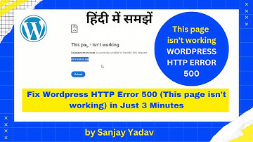 Fix Wordpress HTTP Error 500 (This page isn