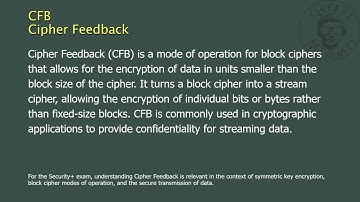 CFB - Cipher Feedback