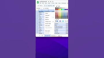 How to color code sheets inside the spreadsheet? 🎨 #googlesheets #spreadsheet #spreadsheets