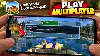 How to Play Multiplayer In Craft World | Craft World Block Building 3D Play With Friends screenshot 2