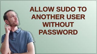 Apple: allow sudo to another user without password