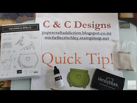 Quick Tip -- How to heat emboss without stamping - YouTube