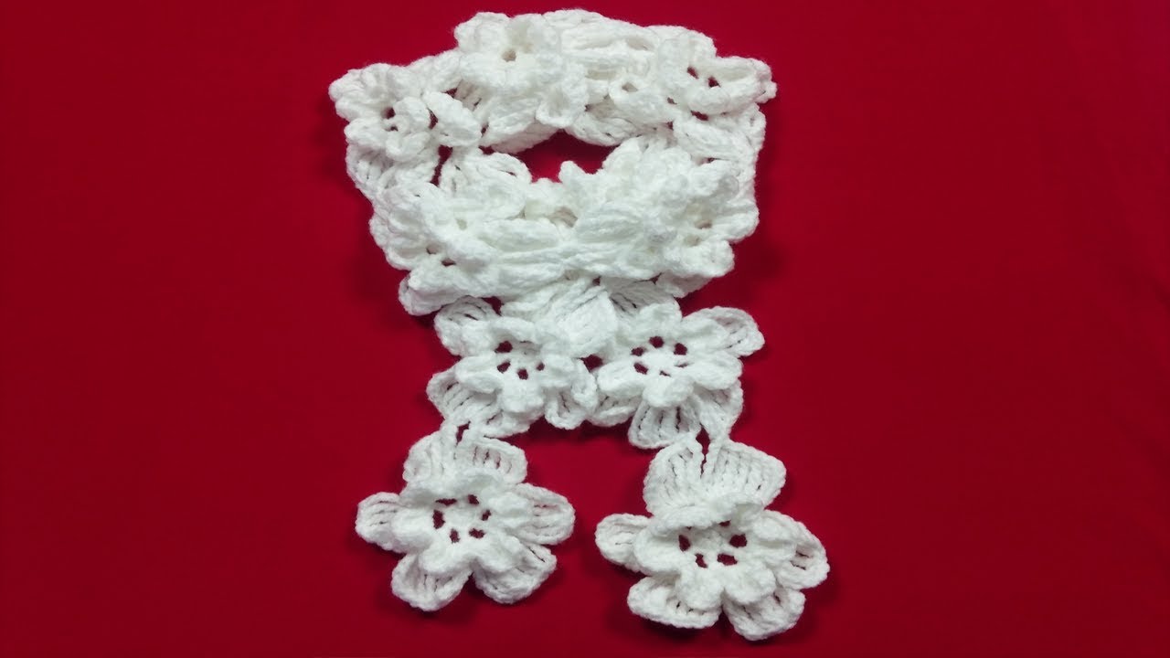 COMO TEJER BUFANDA CON GANCHO 🧶🧣