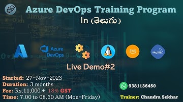 Live demo#2 | Azure DevOps 27 Nov 2023 batch | Cloud Computing In Telugu | Amazon Web Services