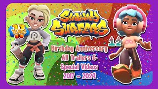 Subway Surfers Birthday Anniversary - All Trailers & Special Videos (2017-2024)
