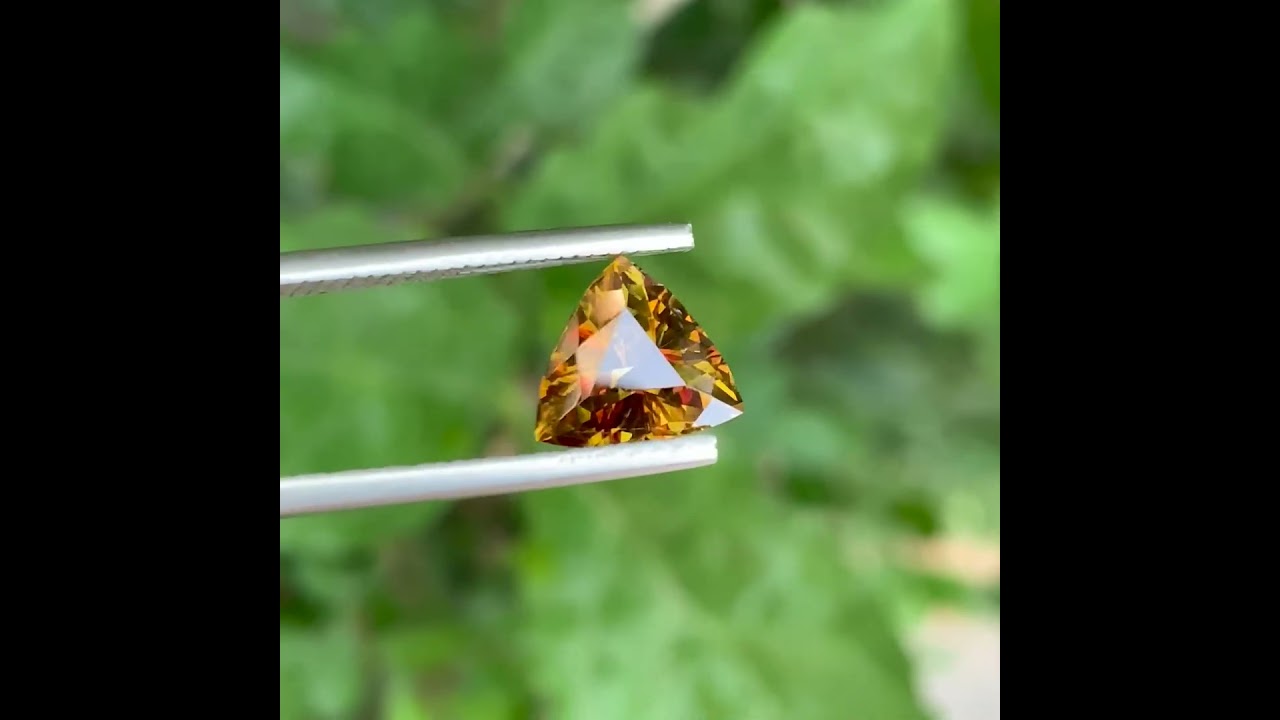 3.00 carats | Fine Quality Sphene Stone Trilliant Cut Natural Pakistani Gemstone 