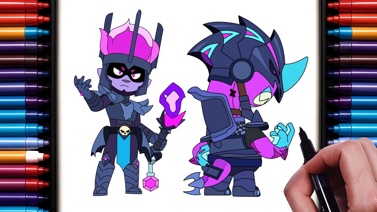 How to Draw Knight Doug and Knight Amber Skin From Brawl Stars | Step-by-Step Drawing Tutorial