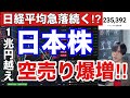 9/29【日本株空売り1兆円爆増‼】日経平均の急落続くのか⁉AI半導体株どうなる。高配当銘柄急落。ドル円157円。金利急騰で米国株、ナスダック、ハイテク株軟調。仮想通貨BTC上昇